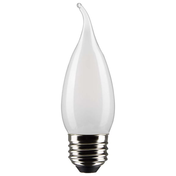 Satco 40W Equivalent Warm White Frosted CA10 Medium LED Decorative Light Bulb (2-Pack)
