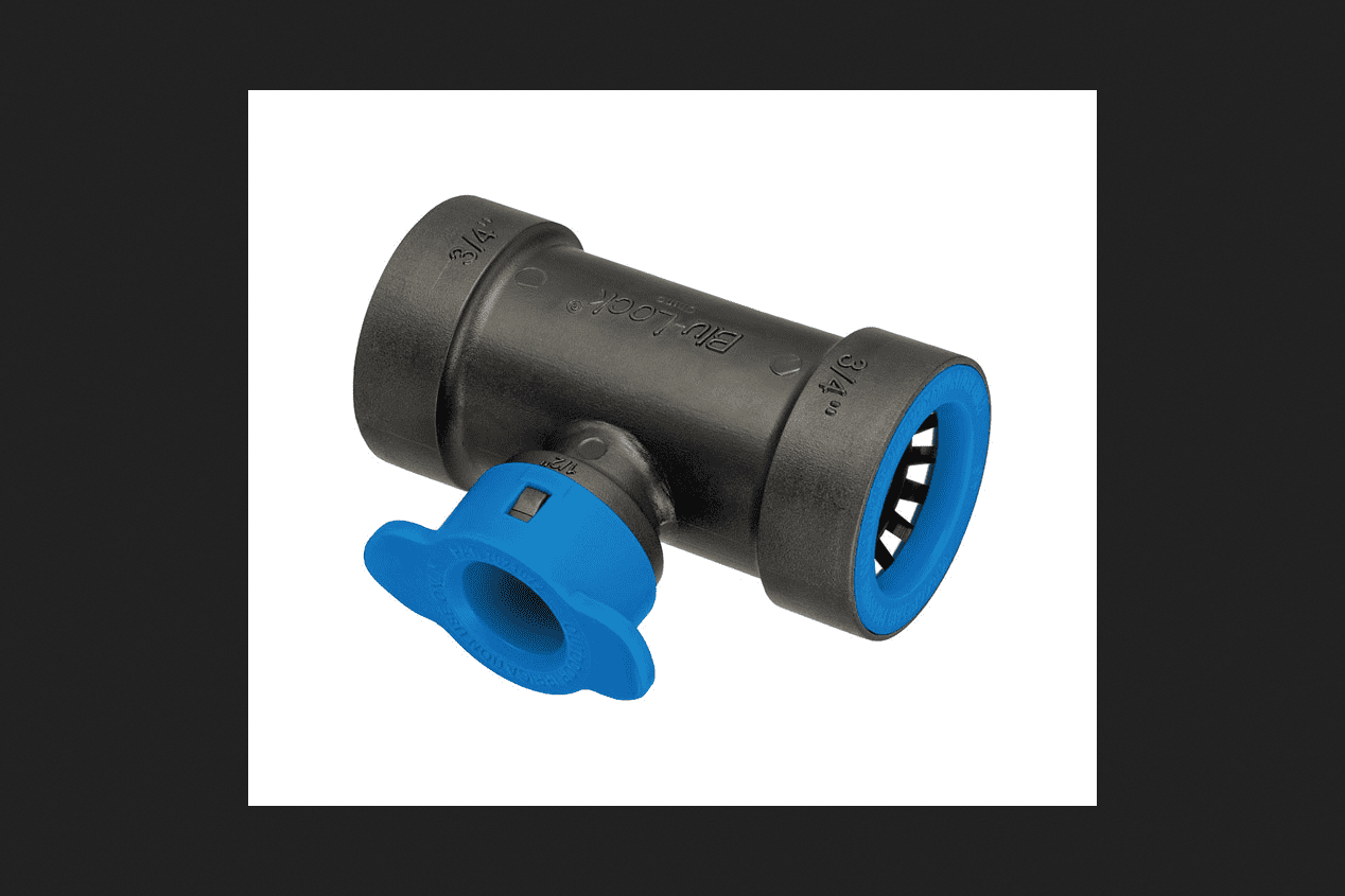 Orbit BluLock 3/4 in. Push x 1/2 in. Dia. Press Fit Tee Connector