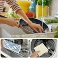 Hvxrjkn 12Pcs Swedish Dishcloths Reusable Kitchen Dish Towels Absorbent Dishcloths Washable Soft Cellulose Sponge Cloths 7.7 x 6.7in Kitchen Wash Rag for Washing Dishes
