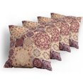thumbnail image 5 of Ambesonne Vintage Throw Pillow Cover 4 Pack, Antique Morroccan Art, 18", Dried Rose Ivory, 5 of 7