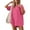 Pink, variant on Tshirt Romper Casual Oversized Shirts Summer Hot Shot Tee Romper Jumpsuits Overalls One Piece Outfit