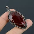 thumbnail image 4 of Natural Tree Of Life Mozambique Garnet Copper Wire Wrap Pendant 2.32", 4 of 4