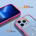 thumbnail image 5 of Allytech Compatible with iPhone 13 Pro 2021(6.1 inch), Crystal Clear Sparkly Bling TPU + Hard PC Hybrid Anti-Scratch Slim Case for Women Girls for iPhone 13 Pro 6.1", Clear+Black, 5 of 6