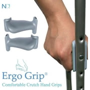 Ergo Grip Comfortable Crutch Hand Grips 2 Pieces Set, Orthotic Ergonomic Crutch Grips