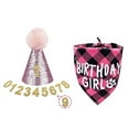 thumbnail image 2 of KYAIGUO Dog Cat Birthday Party Supplies Birthday Bandana Dog Hat Make Your Pet More Charming and Cute for Pet Birthday Party Decorations, 2 of 8