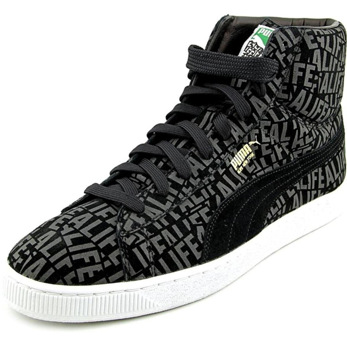 puma suede black army