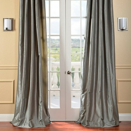 Half Price Drapes Faux Solid Taffeta Single Curtain Panel