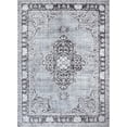 thumbnail image 2 of Well Woven Mareva Machine Washable Grey Vintage Oriental Medallion Area Rug, 2 of 6