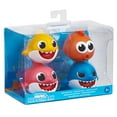 WowWee Pinkfong Baby Shark Bath Squirt Toy 4 Pack Baby Shark Family
