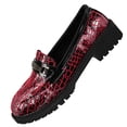 thumbnail image 2 of Women's Chunky Loafers, Platform Comfortable Slip-On Dressy Business Casual Shoes, 2 of 6