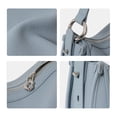 thumbnail image 6 of Genuine Cowhide Women Hobo Bag, Adjustable Crossbody Shoulder Bag, Blue Pebbled Leather, 6 of 9