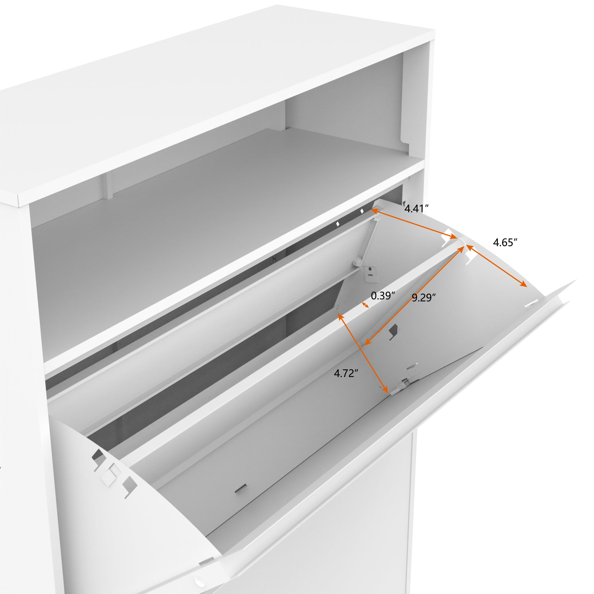 Resenkos Shoe Storage Cabinets, Free Standing Shoe Organizer with 2 Flip Drawers, Freestanding Hidden Shoe Cabinet for Entryway, White Resenkos Shoe Storage Cabinets, Free Standing Shoe Organizer with 2 Flip Drawers, Freestanding Hidden Shoe Cabinet for Entryway, White