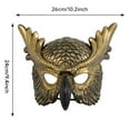 thumbnail image 3 of Realistic Half Face Owl Mask for Halloween Costume Parties, Easter Role Play, Themed Events - Comfortable Plastic Adult Mask with Adjustable Straps, 3 of 9