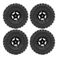 thumbnail image 2 of RC Wheel Rim Tires Set, 4PCS RC Crawler Wheel Rims Aluminum Alloy 5 Star Rims Set 120x46mm RC Tires Wheels Set, 2 of 7
