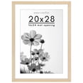 thumbnail image 1 of Americanflat 20x28 Picture Frame with Polished Plexiglass - Use as 16x24 Frame with Mat or 20x28 Frame Without Mat - Hudson Collection - Wide Photo Frame for Wall display - Natural Oak, 1 of 5