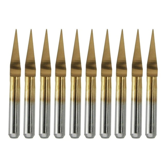 10x Herramientas de Grabado de material acero de Tungsteno para Grabar, Cortar y Plásticos, Cobre, Aluminio, , Nylon, Resina, F DYNWAVEMX Fresa de acero 10pcs