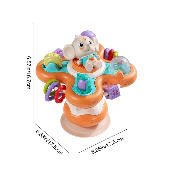 ToyKingdee Elephant Themed Baby Activity Table, Multi-Functional Sensory & Developmental Play Center for Infants