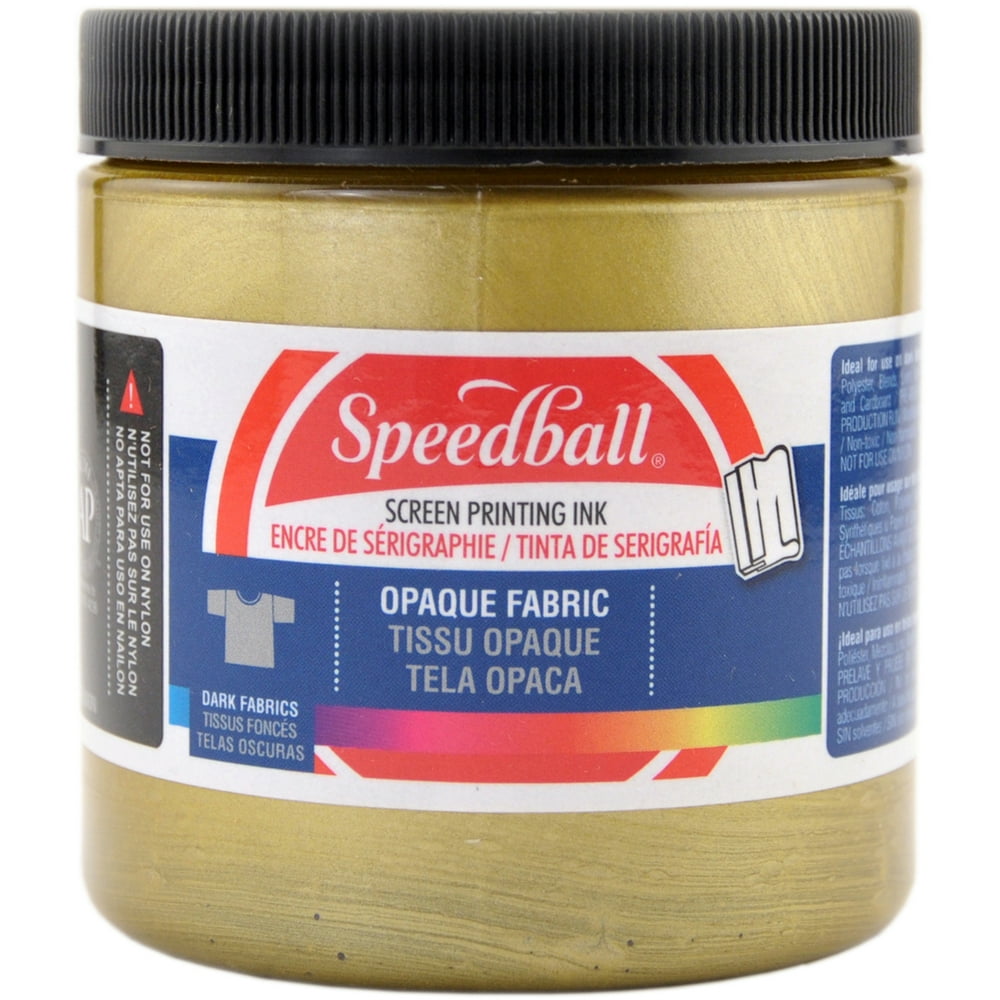 Opaque Fabric Screen Printing Ink 8 OuncesGold