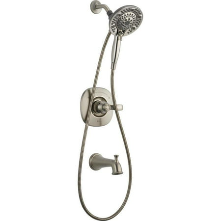 Delta 144710C-SS-I20 Nura Stainless Single-Handle Lever Bathtub and Shower Faucet with 5 Different Spray (New Open (Best Delay Spray For Man In India)
