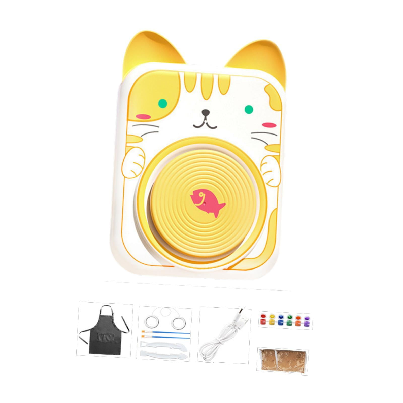 S SERENABLE Electric Pottery Wheel Set for Kids Porcelain Machine ,DIY Pigments, Beginner Pottery Machine Complete Pottery