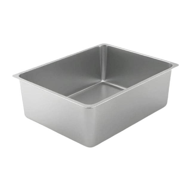 Caja de arena para gatos Acero inoxidable, tapa abierta, sin palos fáciles y sólidas a prueba de metal resistentes a prueba de chapoteo para conejos 50x35x10cm