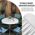 thumbnail image 2 of Christmas Botanical Round Tablecloth for 45-54 Inch Tables,Fitted Table Cover with Elastic Edge,Eucalyptus Leaves Xmas Pinecone Cotton Waterproof Outdoor Table Cloth Protector for Patio Garden Dinner, 2 of 9