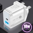 thumbnail image 1 of TopLLC UK QC 3.0 Quick Charger 18W USB PD Plug Two Power Ports Travel Charger For Phone, 1 of 5