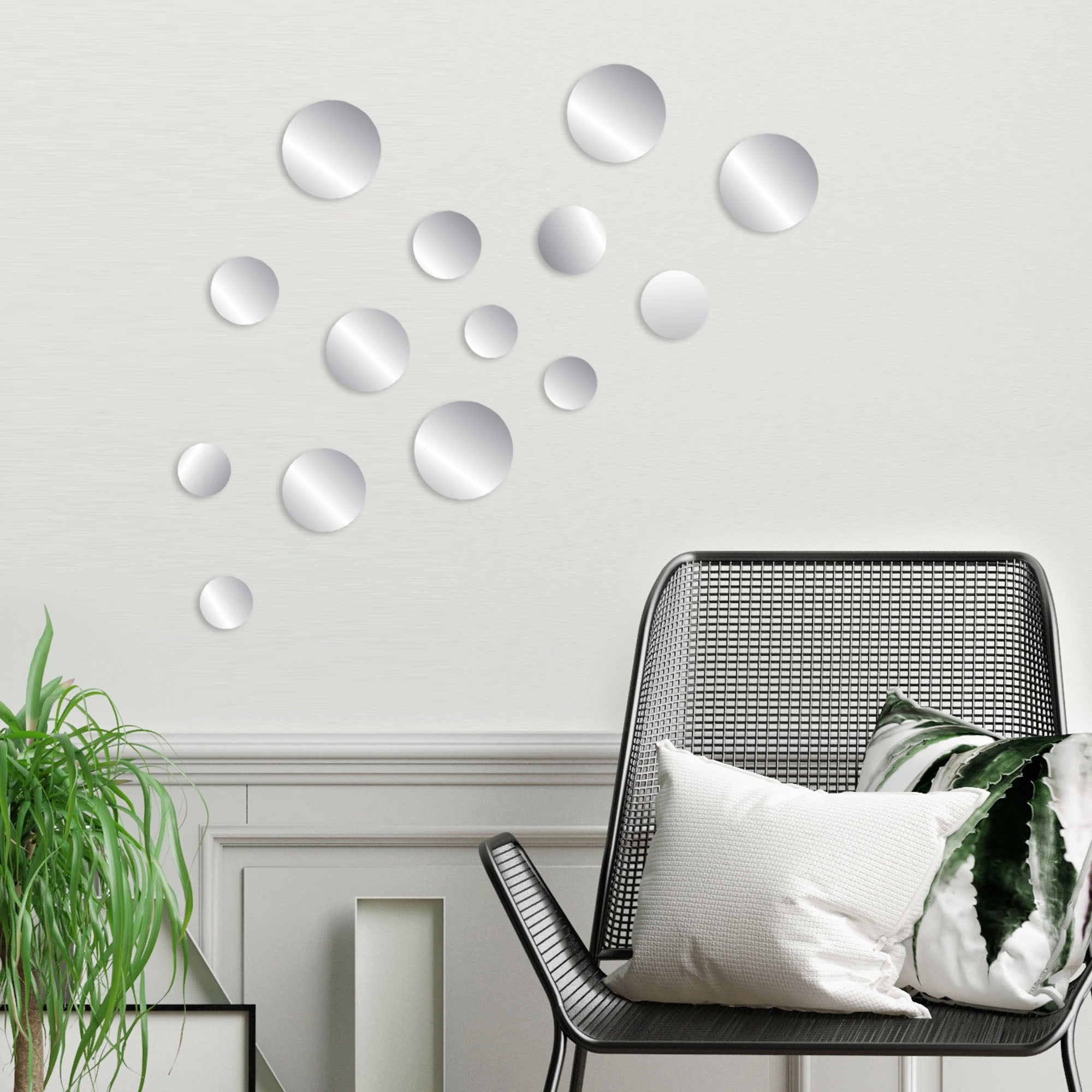 Circle Stick on Mirrors for Wall Peel And Stick Wall Decals for Kids  Electrostatic Glass Stickers Glue Window Film Removable Bathroom Bathroom  Glass Stickers Wall Sticker Decorations for Women 