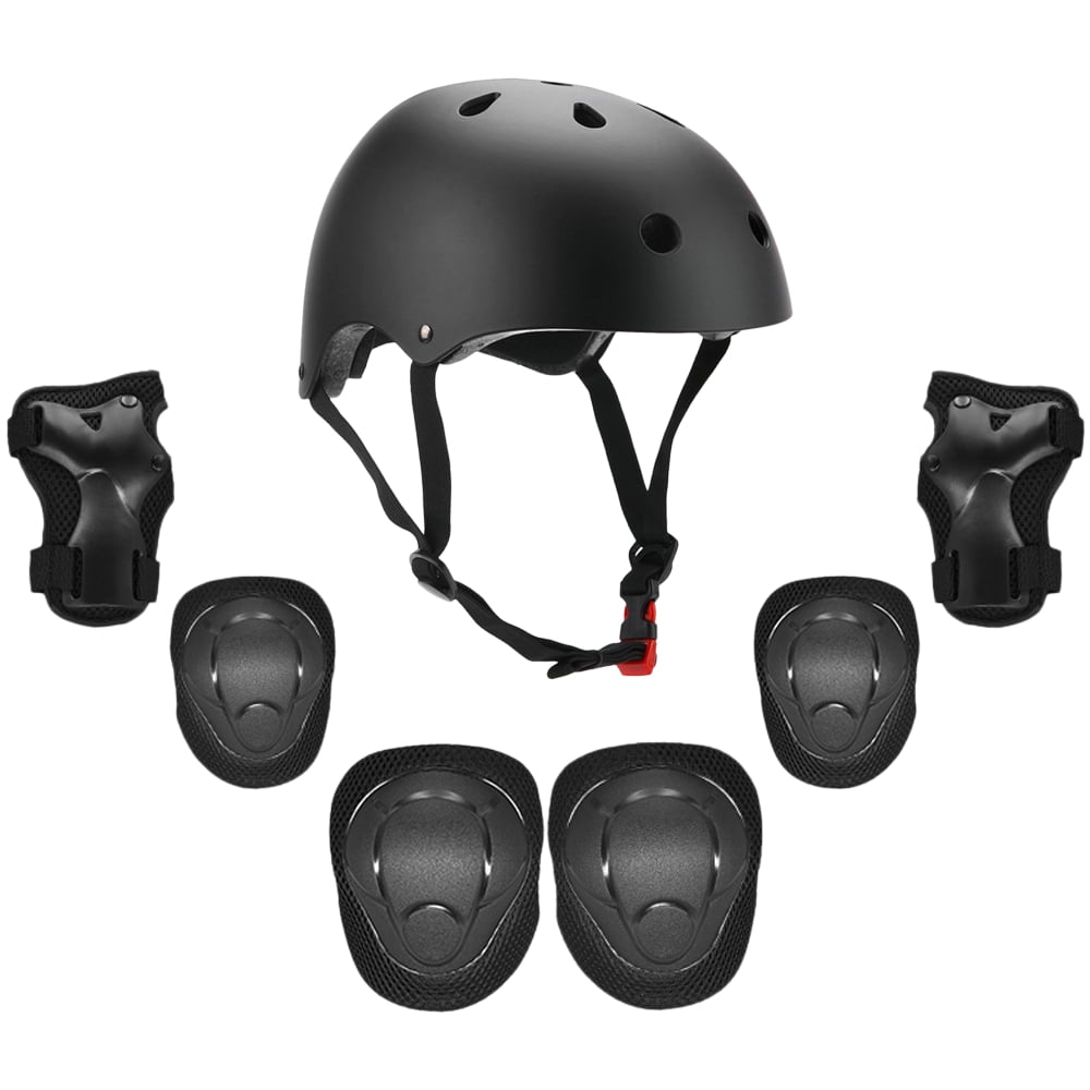 Kids 7 in 1 Helmet and Pads Set Adjustable Kids Knee Pads Elbow Pads