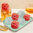 thumbnail image 2 of Rose Mold,Ice Cube Mold,Making 6 Giant Flower Shaped,Silicone Fun Large Ice Balls, 2 of 9