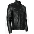 thumbnail image 3 of Skylinewears Mens Motorbike Leather Jacket 100% Genuine Cowhide on Sale Black Size Small, 3 of 7