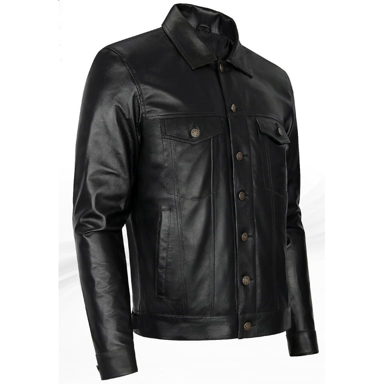 Skylinewears Mens Motorbike Leather Jacket 100% Genuine Cowhide on Sale Black Size X-Large Skylinewears Mens Motorbike Leather Jacket 100% Genuine Cowhide on Sale Black Size X-Large