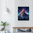 thumbnail image 3 of Nawypu 5Starry Night Sky Wall Art Purple Star Skyline Over The Mountain Painting Prints On Canvas The Picture Landscape Artwork for Home Modern Decoration Print Decor for Living Room, 3 of 4