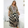 thumbnail image 7 of Tie Dye Caftan Robe Lightweight Kaftan Dresses for Swimwear Women Plus Size Beach Maxi Dress Long Resort Tunic Batwing Sleeve Summer Outfits Oversized Bath Robe Casual Afirca Dress moomoo House Wear, 7 of 7