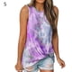 thumbnail image 1 of Camiseta sin mangas Mujer Cuello redondo Top Printed Twisted Vest, Morado, S Vogacara AP001690-06, 1 of 5