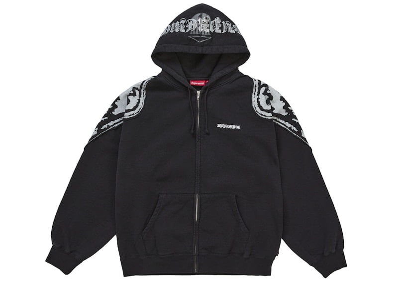 Supreme Men's Wild Embroidered Hooded Sweatshirt Black, from
