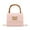 Pink-A, variant on Women's Fashion Crocodile Pattern Small Square Bag - Bamboo Handle Design