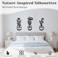 thumbnail image 4 of Metal Wall Art Decor Rustic Home Decor Modern Farmhouse Dining Room Housewarming Gifts Minimalist Flower Wall Decors for Livingroom Bathroom Bedroom 3PCS Design 8, 4 of 6