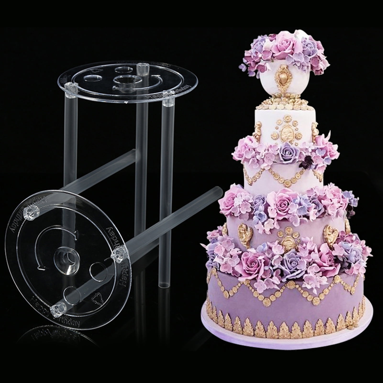 Details about   3-Tier stainless steel Cake Stand Wedding Birthday Party Easy Installation 