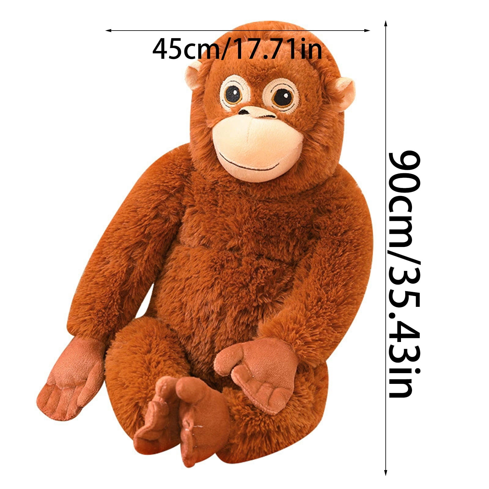Weighted Monkey Plush Toys, 90cm Large Monkey Soft Toys Stuffed Animals, Cute Plushies with Plush Material, Washable & Safe, Realistic Soft Cuddly Monkey Toy