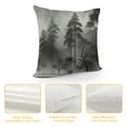 thumbnail image 4 of Orinice  Forest Throw Pillow Cushion Cover, Nature Theme The Panorama of a Forest Pattern Birds on Tree Branches Print, Decorative Square Accent Pillow Case,  White, 4 of 5