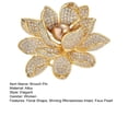 thumbnail image 7 of Grofry Elegant Flower Shape Brooch Shining Rhinestones Inlaid Faux Pearl Pin Suit Lapel Shawl Badge Coat Accessories, 7 of 7