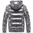 thumbnail image 5 of Jakets for Men Shiny Hooded Reflective Down Jacket Cotton Jacket, 5 of 5