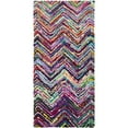 thumbnail image 5 of SAFAVIEH Nantucket Suzette Zigzag Stipes Cotton Area Rug, Multi, 8' x 8' Round, 5 of 10