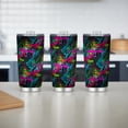 thumbnail image 5 of Single 20 Ounce Graffiti Pattern Stainless Steel Tumbler with Straw - 304 Stainless Steel Interior, Insulated Car Cup for Office, Outdoor, Daily Use, 5 of 6