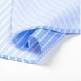 thumbnail image 7 of Mens Long Sleeve Stripes Casual Dress Shirt Button Down 4-Way Stretch Casual Business Work T-Shirts, Light Blue, Size XXL, 7 of 7