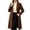 Coffee, variant on Coats for Women Lapel Collar Button Front Mid‑length Long Sleeve Trench Overcoat with Side Pockets(XX-Large,Coffee)