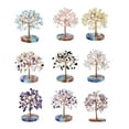 thumbnail image 4 of Natural Seven Color Crystal Crushed Stone Round Resin Base Lucky Tree Ornament Creative Desktop Crystal Crafts Decoration, 4 of 8