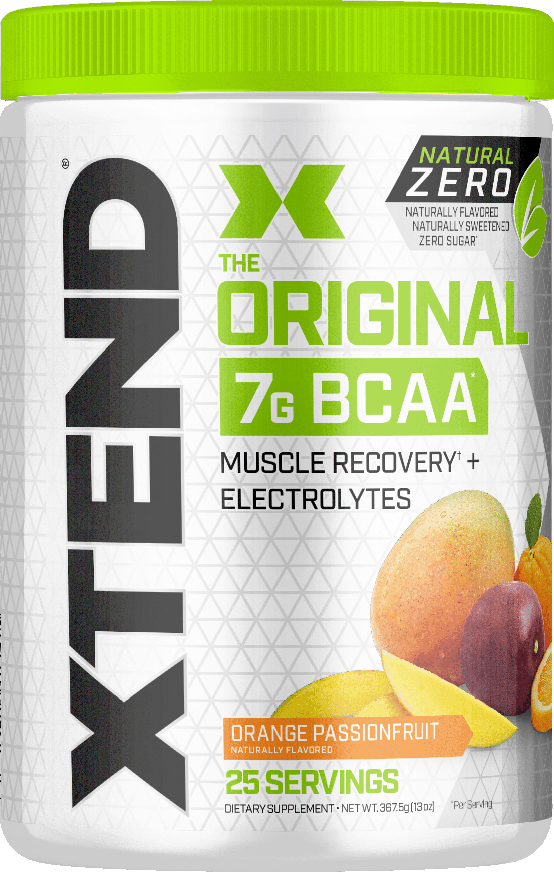 Xtend Natural Zero BCAA Powder Orange Passionfruit, Free of Artificial