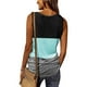 thumbnail image 4 of ICHUANYI Clearance Women's Fashion Casual Printed Vest Zipper V-Neck Loose Sleeveless T-shirt Pullover Tops(Blue, L) Ichuanyi Ichuanyi, 4 of 6